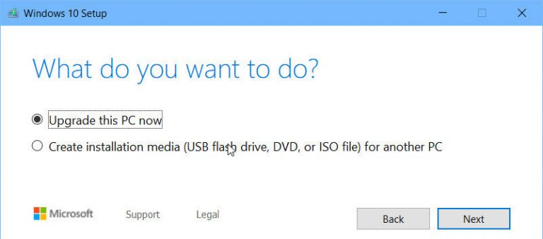 windows media creation tool only shows windows 8.1