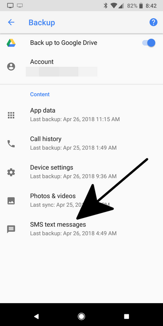 backup android phone's data