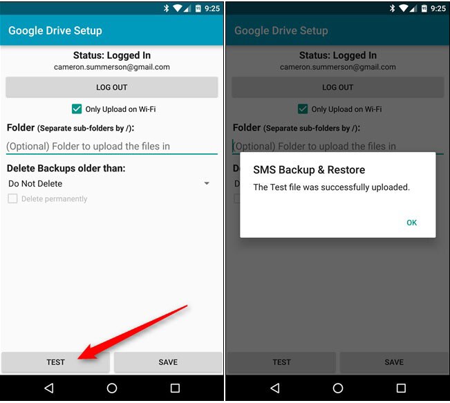backup sms data on android phone without an app