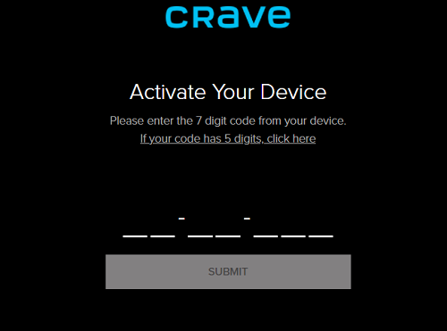 www.crave.ca/firetv 5 digit code